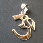 Pendentif argent om lisse