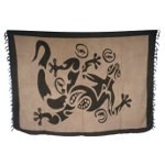 Paréo lézard maori tribal