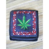 Sac passeport feuille brodée