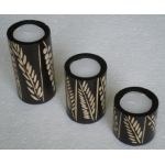 Bougeoirs mango tubes