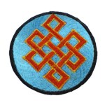 Ecusson noeud tibétain turquoise