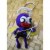 Porte clés poupée Cupidon violet