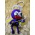 Porte clés poupée Cupidon violet