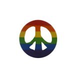 Ecusson peace and love arc en ciel