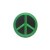 Ecusson peace & love vert satiné