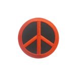Ecusson peace & love rouge satiné