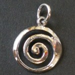 Pendentif spirale argent