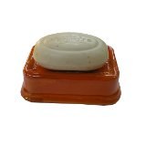 Porte savon en céramique orange