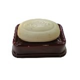 Porte savon en céramique prune