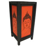 Lampe th Bouddha rouge