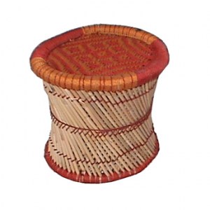 Tabouret Murra grand rouge/orange