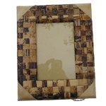 Cadre photo nature grand modèle beige et brun