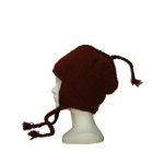 Bonnet péruvien uni bordeaux