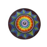 Ecusson mandala lotus bordeaux