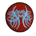 Ecusson tribal abstrait 