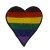 Ecusson coeur arc en ciel