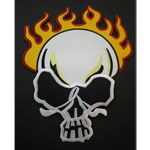Patch skull on fire
