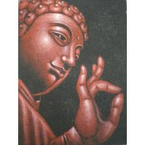 Tableau Bouddha rouge vitakarta