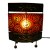 Lampe résine rouge spirales et fer forgé modèle moyen