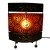 Lampe résine rouge spirales et fer forgé modèle moyen
