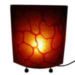 Lampe résine rouge veinure modèle moyen