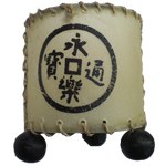 Bougeoir en peau rond pièce chinoise