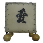 Bougeoir en peau carré lettre chinoise