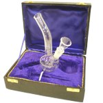 Pipe en verre ronde coudée