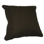 Coussin uni brun foncé