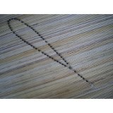 Chapelet noir perles grain de riz