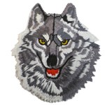 Patch Loup gris détouré