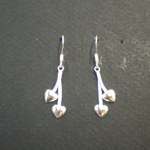 Boucles d'oreille en argent Petits coeurs