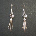 Boucles d'oreille en argent Spirale pendants péruviens