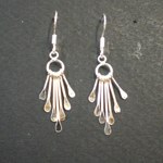 Boucles d'oreille en argent Cercle 7 pendants