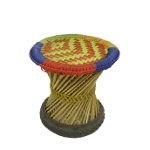 Tabouret népalais coloré 