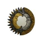 Miroir lunes d'argent et d'or 