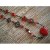 Sautoir fantaisie papillons rouges