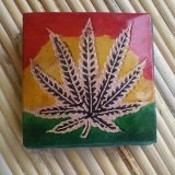 Porte monnaie feuille rasta