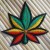 Patch feuille rasta