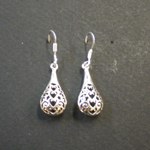 Boucles d'oreille en argent Gouttes ajourées