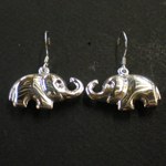 Boucles d'oreille en argent Éléphant 
