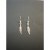 Boucles d'oreille Zahra plume d'argent