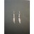 Boucles d'oreille Zahra plume d'argent