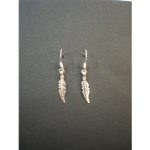 Boucles d'oreille Zahra plume d'argent
