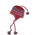 Bonnet péruvien rose pompon