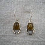 Boucles d'oreille en ambre Demi-lune