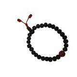 Bracelet mala perles marron et corail