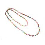 Collier long perles color