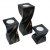 Set de 3 bougeoirs en mango torsadés