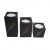 Set de 3 bougeoirs en mango rectangulaires